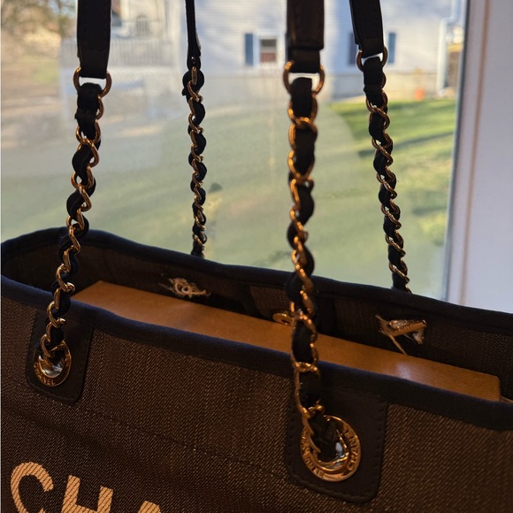 Chanel Small Canvas Deauville Tote - Picture 5 of 9